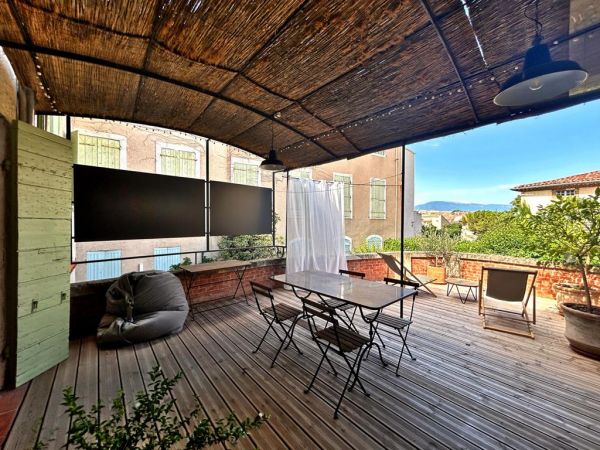 Town house in the heart of the historic centre, garage, terrace, view of Mont Ventoux