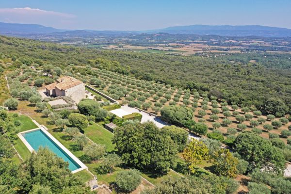 EXCLUSIVE LISTING - authentic farmhouse with contemporary renovation on 15 acres in an extraordinary location in Gordes facing the Luberon valley